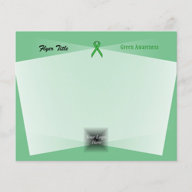 Prospectus 11,4 Cm X 14,2 Cm Ruban vert standard (Devant)