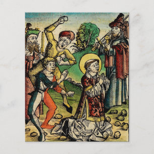 Prospectus 11,4 Cm X 14,2 Cm Saint Étienne le Protomartyr Iconographie d'art fi