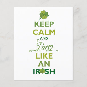 Prospectus 11,4 Cm X 14,2 Cm SAINT PATRICK Reste Calme Et Fête Comme Un Irlanda