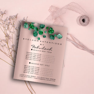Prospectus 11,4 Cm X 14,2 Cm Salon de beauté maquillage Rose Woodland Eucalyptu
