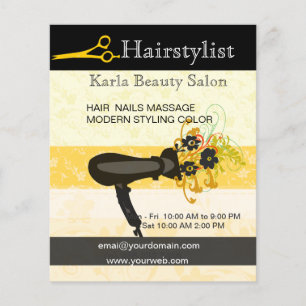 Prospectus 11,4 Cm X 14,2 Cm Salon et coiffeur Spa