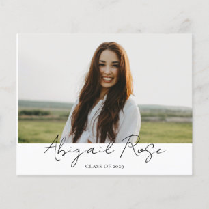 Prospectus 11,4 Cm X 14,2 Cm Script moderne 2023 3 Photo Grad Budget Carte phot