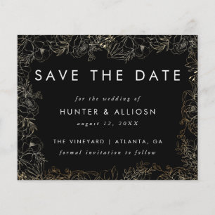 Prospectus 11,4 Cm X 14,2 Cm Script Moderne Enregistrer La Date   Flyer budgéta