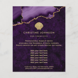 Prospectus 11,4 Cm X 14,2 Cm seashell logo on purple design