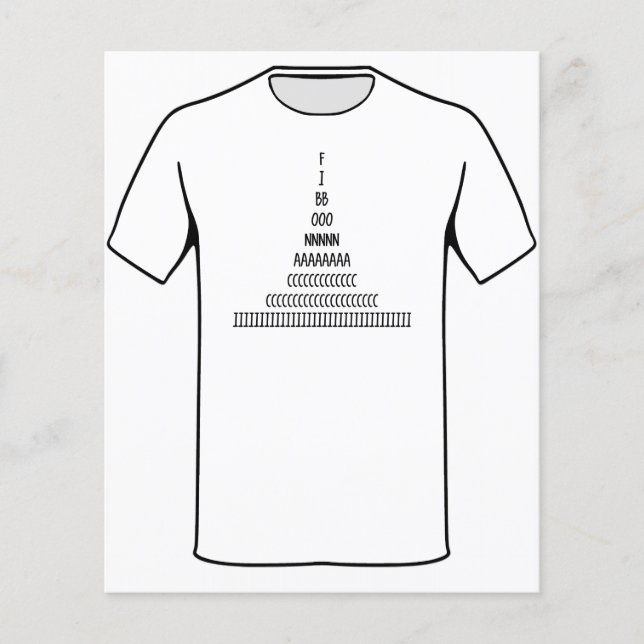 Prospectus 11,4 Cm X 14,2 Cm Séquence Fibonacci (Devant)