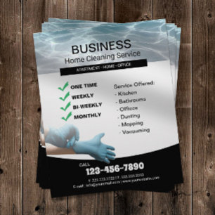 Prospectus 11,4 Cm X 14,2 Cm Service de nettoyage à domicile professionnel