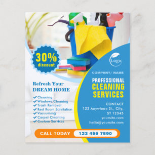 Prospectus 11,4 Cm X 14,2 Cm Service de nettoyage professionnel