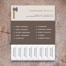 Services de bûcheron Éteindre les bandes Flyer