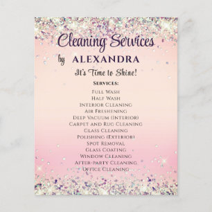 Prospectus 11,4 Cm X 14,2 Cm Services de nettoyage Maison Garder une Parties sc