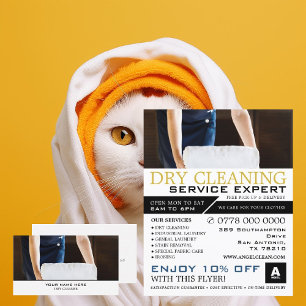Prospectus 11,4 Cm X 14,2 Cm Serviettes Propres, Nettoyants Sec, Publicité De N