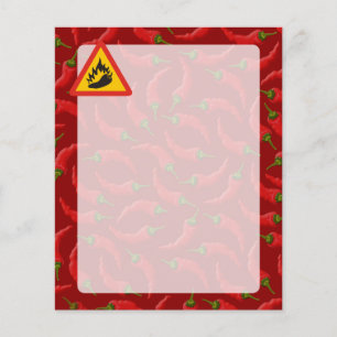 Prospectus 11,4 Cm X 14,2 Cm Signe de danger de piment