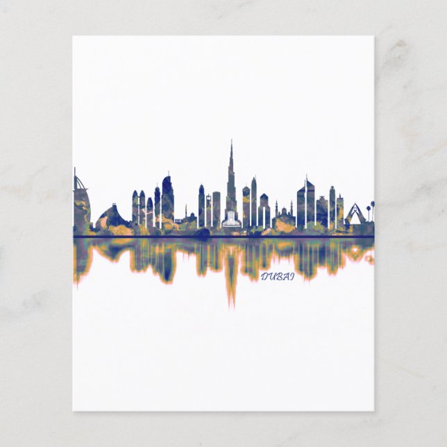 Prospectus 11,4 Cm X 14,2 Cm Skyline Dubaï (Devant)