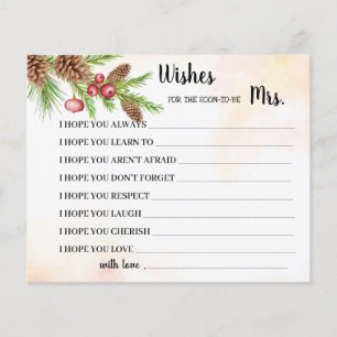 Prospectus 11,4 Cm X 14,2 Cm Souhaite bientôt être Mme Christmas Shower Card