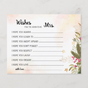 Prospectus 11,4 Cm X 14,2 Cm Souhaite bientôt être Mme Christmas Shower Card Fl