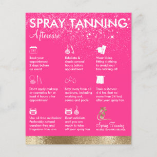 Prospectus 11,4 Cm X 14,2 Cm Spray Tanning Neon Paint Corps rose Paint