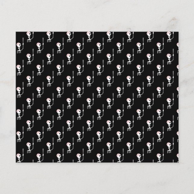 Prospectus 11,4 Cm X 14,2 Cm Squelette d'Halloween avec épée (Devant)