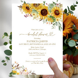 Prospectus 11,4 Cm X 14,2 Cm Sunflower Automne Budget Douche nuptiale Invitatio