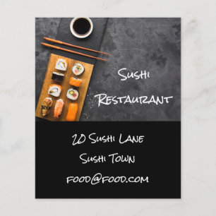 Prospectus 11,4 Cm X 14,2 Cm Sushi Japanese stylish food restaurant