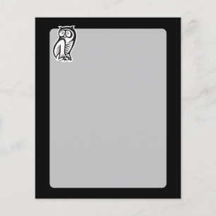 Prospectus 11,4 Cm X 14,2 Cm Symbole hibou blanc