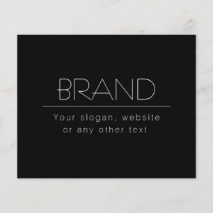 Prospectus 11,4 Cm X 14,2 Cm Texte modifiable minimaliste moderne   Noir & Blan