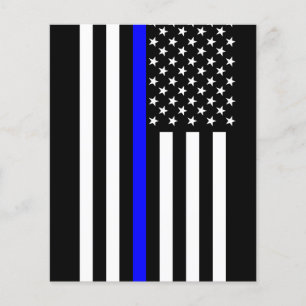 Prospectus 11,4 Cm X 14,2 Cm Thin Blue Line American Style