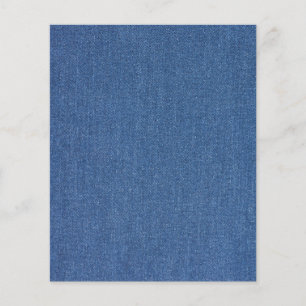 Prospectus 11,4 Cm X 14,2 Cm Tissu textile original bleu denim mode jean