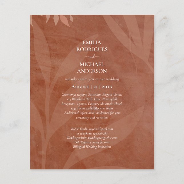 Prospectus 11,4 Cm X 14,2 Cm Tout-en-1 Mariage de superposition en terre cuite  (Devant)