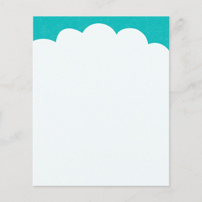 Prospectus 11,4 Cm X 14,2 Cm Tronc nuageux - Turquoise (Devant)