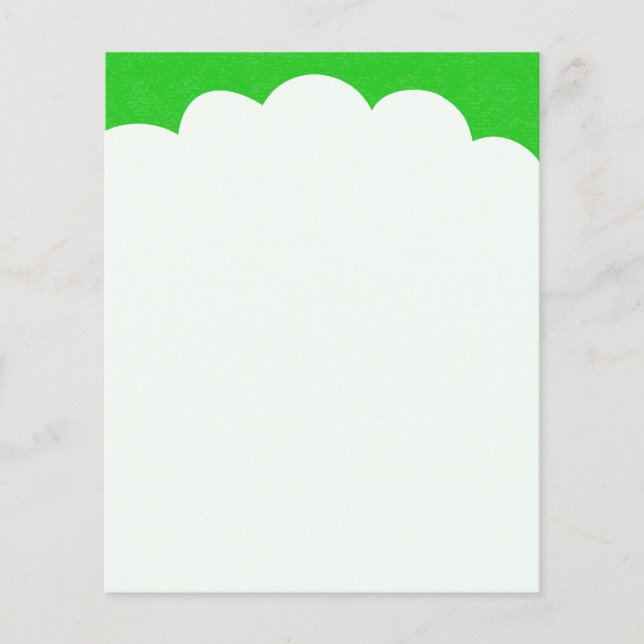 Prospectus 11,4 Cm X 14,2 Cm Trop nuageux - Vert (Devant)