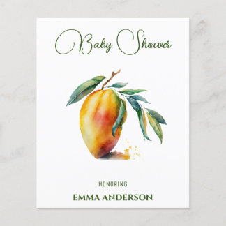 Prospectus 11,4 Cm X 14,2 Cm Tropical Mango | Baby Shower
