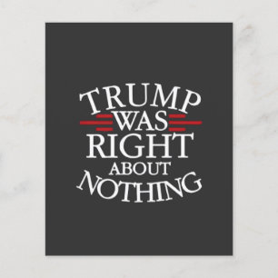 Prospectus 11,4 Cm X 14,2 Cm Trump Avait Raison Sur Rien De Anti-Trump Démocrat