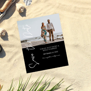 Prospectus 11,4 Cm X 14,2 Cm Typographie photo budget Enregistrer la date 4B Ci