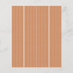Prospectus 11,4 Cm X 14,2 Cm Un tapis orange avec un motif texturé se trouve à
