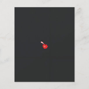 Prospectus 11,4 Cm X 14,2 Cm une fleur rouge avec un arrière - plan noir