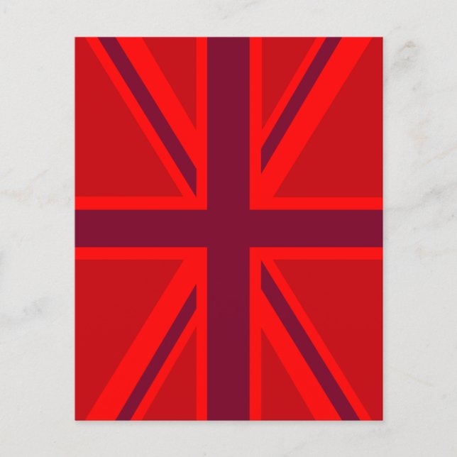 Prospectus 11,4 Cm X 14,2 Cm Union Jack rouge (Devant)