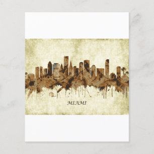 Prospectus 11,4 Cm X 14,2 Cm Ville de Miami en Floride