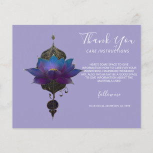 PROSPECTUS 11,4 CM X 14,2 CM VIOLET ORACLE EMBLÈME DU LOTUS MYSTIQUE