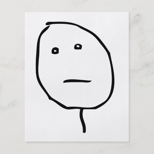 Prospectus 11,4 Cm X 14,2 Cm Visage Meme de rage de visage de tisonnier