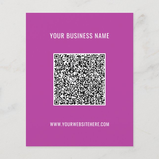 Prospectus 11,4 Cm X 14,2 Cm Votre QR Code Nom Site Web Couleurs Circulaire pro (Dos)