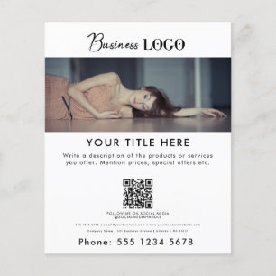 Prospectus 11,4 Cm X 14,2 Cm White Elegant Business Promo simple photo