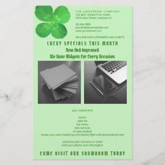 Prospectus 14 Cm X 21,6 Cm 4 Leaf Clover Business Saint Patricks 2 Photo