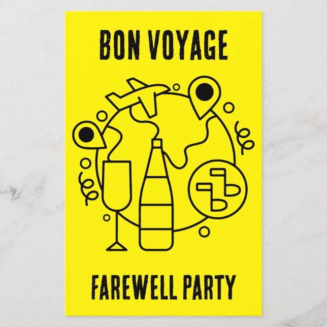Prospectus 14 Cm X 21,6 Cm Adieu Bon Voyage (Devant)