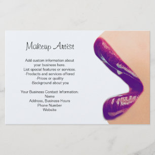 Prospectus 14 Cm X 21,6 Cm Affiche d'artiste maquilleuse
