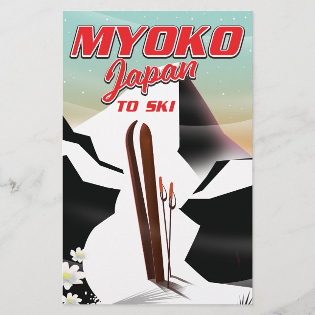 Prospectus 14 Cm X 21,6 Cm affiche de ski myoko japon (Devant)