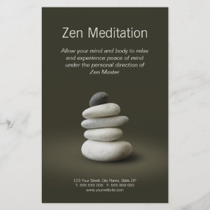 Prospectus 14 Cm X 21,6 Cm Affiche Zen Stones