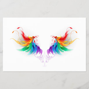 Prospectus 14 Cm X 21,6 Cm Ailes fluffy arc-en-ciel