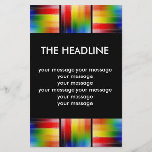 Prospectus 14 Cm X 21,6 Cm art Abstrait coloré