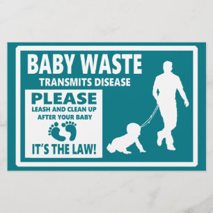 Prospectus 14 Cm X 21,6 Cm BABY WASTE - Avis de permission