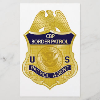 Prospectus 14 Cm X 21,6 Cm Badge de patrouille frontalière des États-Unis Imm