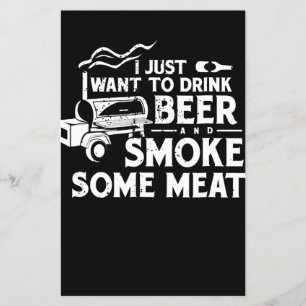 Prospectus 14 Cm X 21,6 Cm BBQ Fumer Pitmaster Cadeau Boire Bière Fumer Viand